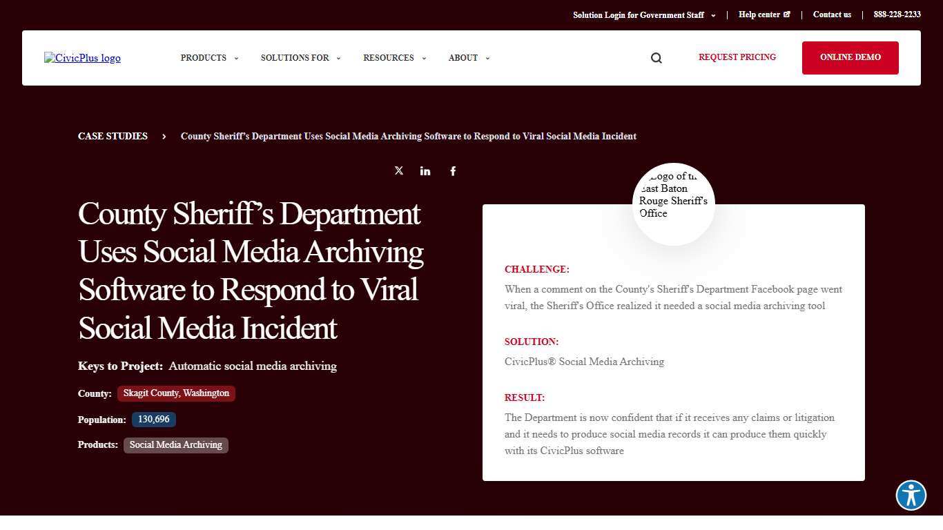 County Sheriff's Department Respond to Viral Social Media Incident